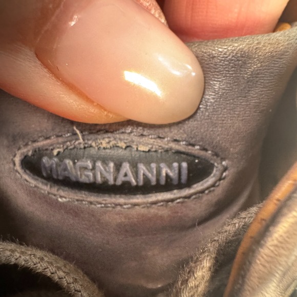 Magnanni Shoes Leather Sneakers Mens Size 9.5 Grey Casual Lace Up Portugal 15745 - Picture 13 of 14